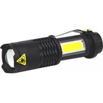 Casa si Gradina - Corpuri si surse de iluminat - Iluminat exterior - Lanterne - Lanterna metalica portabila cu Led 3W, 70+65 lm, functie Zoom - Infinity.ro
