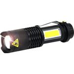 Casa si Gradina - Corpuri si surse de iluminat - Iluminat exterior - Lanterne - Lanterna metalica portabila cu Led 3W, 70+65 lm, functie Zoom - Infinity.ro