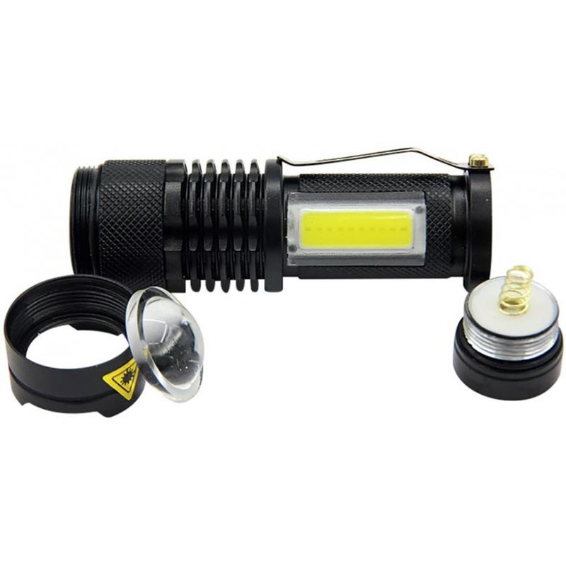 Casa si Gradina - Corpuri si surse de iluminat - Iluminat exterior - Lanterne - Lanterna metalica portabila cu Led 3W, 70+65 lm, functie Zoom - Infinity.ro