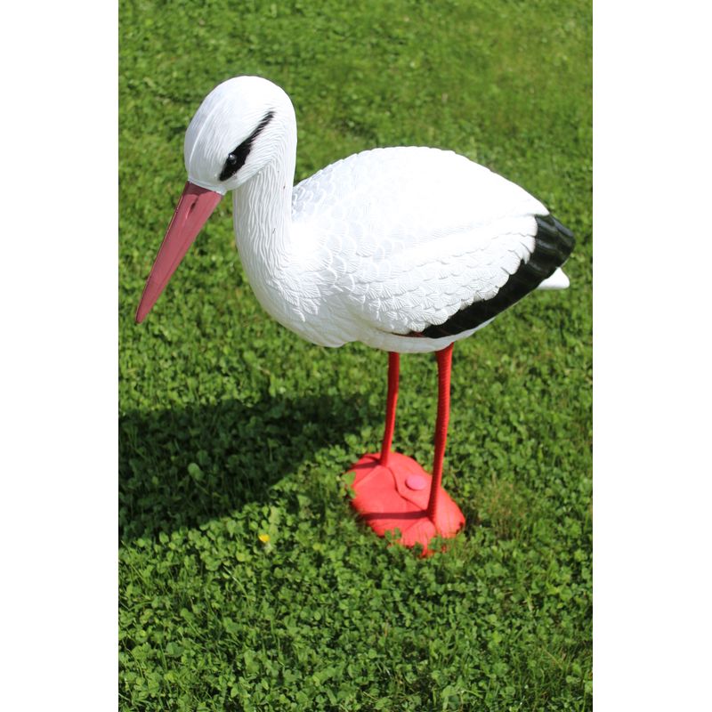 Casa si Gradina - Decoratiuni - Obiecte decorative - Accesorii decorative - Decoratiune pentru gradina White Stork,rasina sintetica,72 x 20 x 72cm - Infinity.ro