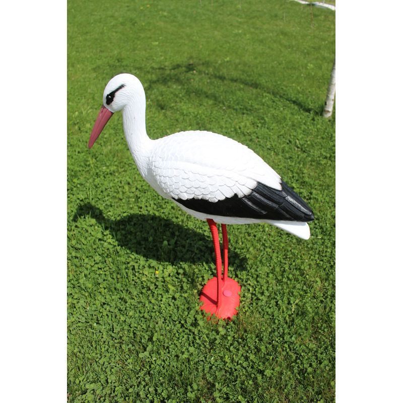Casa si Gradina - Decoratiuni - Obiecte decorative - Accesorii decorative - Decoratiune pentru gradina White Stork,rasina sintetica,72 x 20 x 72cm - Infinity.ro