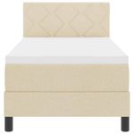 Casa si Gradina - Mobilier - Paturi si accesorii - Paturi - Pat boxspring cu saltea cu saltea Crem 80 x 200 cm tesatura - Infinity.ro