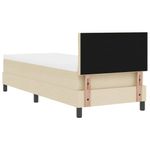 Casa si Gradina - Mobilier - Paturi si accesorii - Paturi - Pat boxspring cu saltea cu saltea Crem 80 x 200 cm tesatura - Infinity.ro