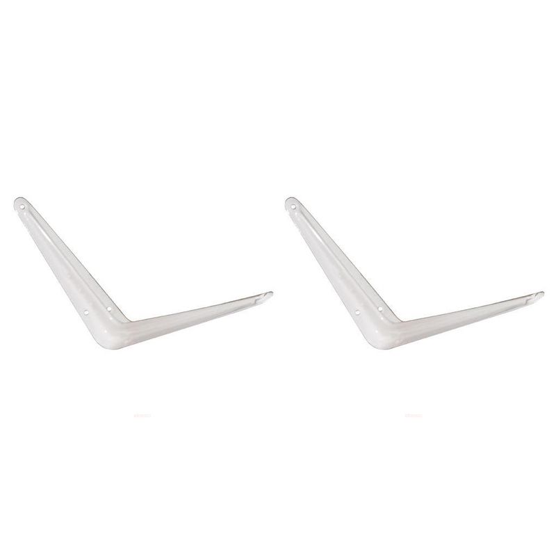 Casa si Gradina - Mobilier - Feronerie si accesorii mobila - Set 2 bucati suport pentru raft tip consola SGTT 250x300x45 mm, culoare alba - Infinity.ro