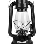 Casa si Gradina - Corpuri si surse de iluminat - Veioze si lampi - Lampadare - Set lampa cu fitil + ulei lampa 1l, culoare neagra, inaltime 30cm - Infinity.ro