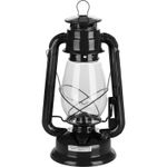 Casa si Gradina - Corpuri si surse de iluminat - Veioze si lampi - Lampadare - Set lampa cu fitil + ulei lampa 1l, culoare neagra, inaltime 30cm - Infinity.ro