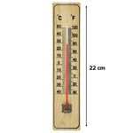 TV, Audio-Video si Foto - Optica, astronomie si metrologie - Meteorologie - Termometre Meteo - Termometru lemn Woody 22 cm pentru interior/exterior -40ﾰ C + 50ﾰ C - Infinity.ro