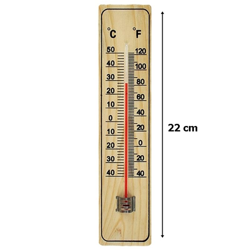 TV, Audio-Video si Foto - Optica, astronomie si metrologie - Meteorologie - Termometre Meteo - Termometru lemn Woody 22 cm pentru interior/exterior -40ﾰ C + 50ﾰ C - Infinity.ro