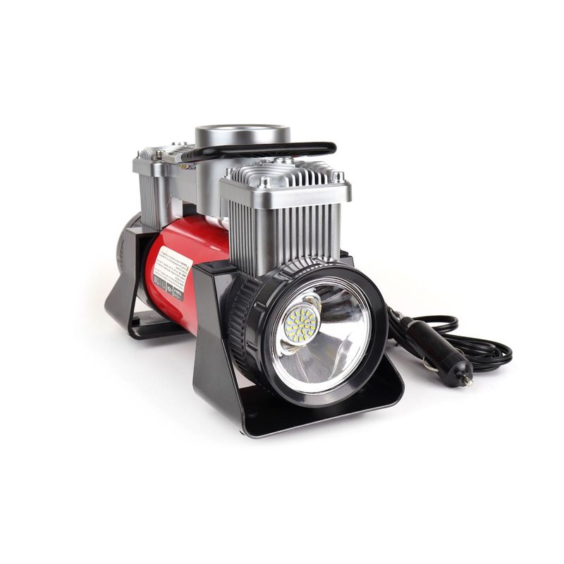 Auto si Moto - Reparatii si depanare - Compresoare auto - Compresor auto profesional, 2 cilindri, alimentare 12V, 60l/min in cutie transport plastic - Infinity.ro