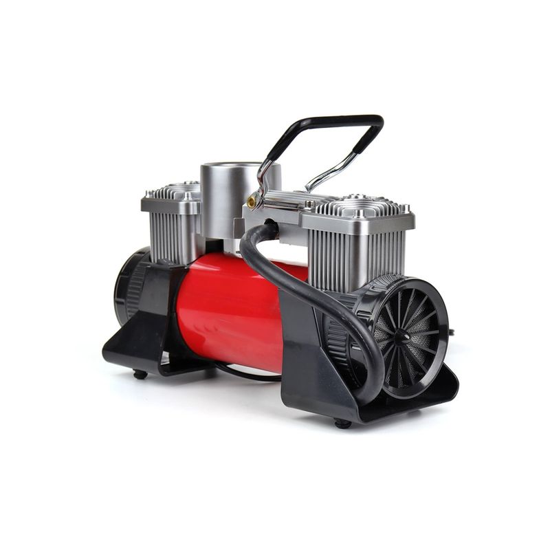 Auto si Moto - Reparatii si depanare - Compresoare auto - Compresor auto profesional, 2 cilindri, alimentare 12V, 60l/min in cutie transport plastic - Infinity.ro