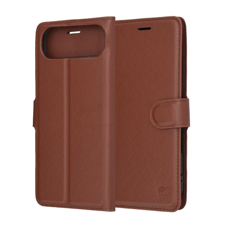 Laptop, Telefoane si Tablete - Telefoane mobile si accesorii - Accesorii Telefoane - Huse telefoane - Husa pentru iPhone 17 Air - Techsuit Leather Folio - Maro - Infinity.ro