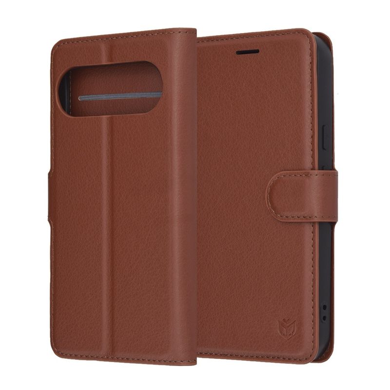 Laptop, Telefoane si Tablete - Telefoane mobile si accesorii - Accesorii Telefoane - Huse telefoane - Husa pentru Google Pixel 10 / 10 Pro - Techsuit Leather Folio - Maro - Infinity.ro