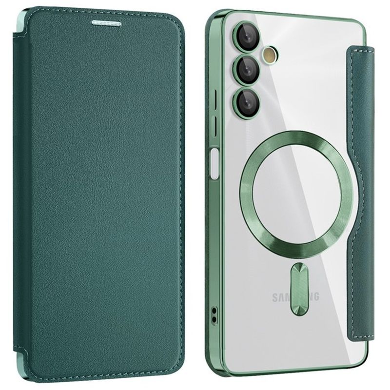 Laptop, Telefoane si Tablete - Telefoane mobile si accesorii - Accesorii Telefoane - Huse telefoane - Husa pentru Samsung Galaxy A05s - Techsuit SmartMag Book Case - Verde - Infinity.ro