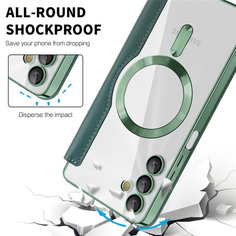 Laptop, Telefoane si Tablete - Telefoane mobile si accesorii - Accesorii Telefoane - Huse telefoane - Husa pentru Samsung Galaxy A05s - Techsuit SmartMag Book Case - Verde - Infinity.ro