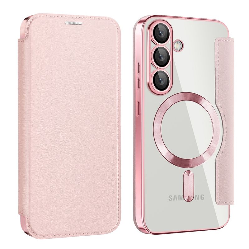 Laptop, Telefoane si Tablete - Telefoane mobile si accesorii - Accesorii Telefoane - Huse telefoane - Husa pentru Samsung Galaxy S25 Plus - Techsuit SmartMag Book Case - Roz - Infinity.ro