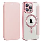 Laptop, Telefoane si Tablete - Telefoane mobile si accesorii - Accesorii Telefoane - Huse telefoane - Husa pentru iPhone 15 Pro Max - Techsuit SmartMag Book Case - Roz - Infinity.ro