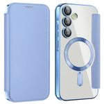 Laptop, Telefoane si Tablete - Telefoane mobile si accesorii - Accesorii Telefoane - Huse telefoane - Husa pentru Samsung Galaxy A55 5G - Techsuit SmartMag Book Case - Albastru deschis - Infinity.ro