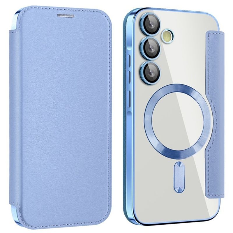 Laptop, Telefoane si Tablete - Telefoane mobile si accesorii - Accesorii Telefoane - Huse telefoane - Husa pentru Samsung Galaxy A55 5G - Techsuit SmartMag Book Case - Albastru deschis - Infinity.ro