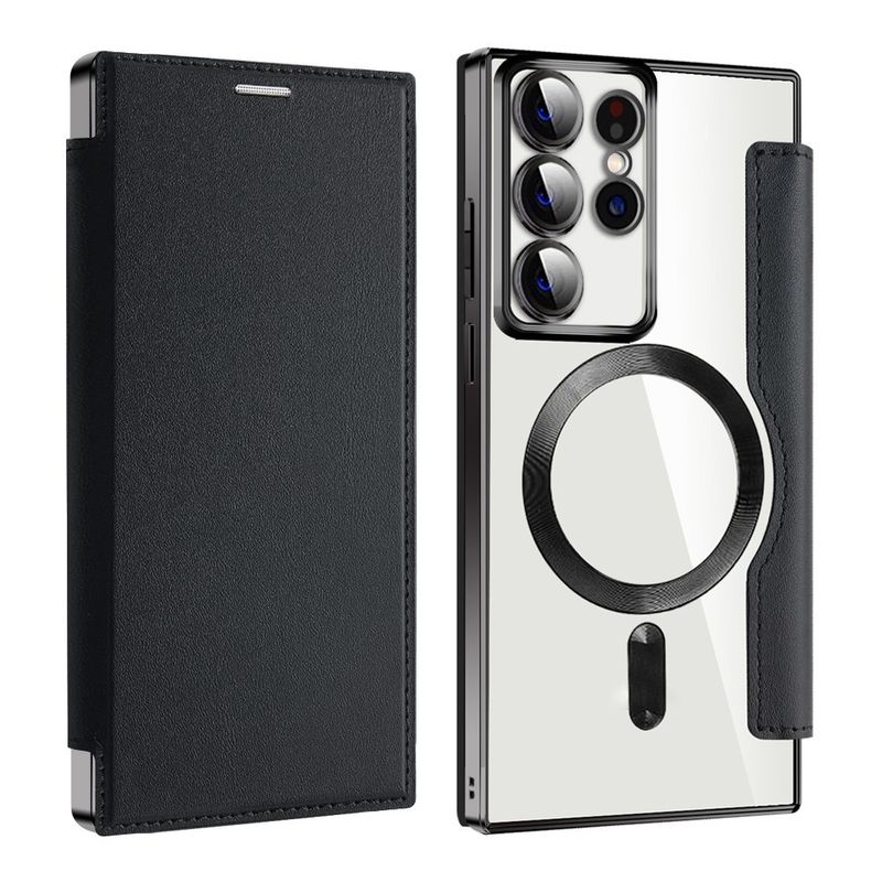 Laptop, Telefoane si Tablete - Telefoane mobile si accesorii - Accesorii Telefoane - Huse telefoane - Husa pentru Samsung Galaxy S22 Ultra 5G - Techsuit SmartMag Book Case - Negru - Infinity.ro