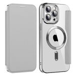 Laptop, Telefoane si Tablete - Telefoane mobile si accesorii - Accesorii Telefoane - Huse telefoane - Husa pentru iPhone 14 Pro Max - Techsuit SmartMag Book Case - Gri - Infinity.ro