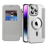 Laptop, Telefoane si Tablete - Telefoane mobile si accesorii - Accesorii Telefoane - Huse telefoane - Husa pentru iPhone 14 Pro Max - Techsuit SmartMag Book Case - Gri - Infinity.ro