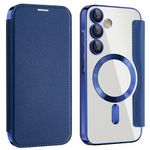 Laptop, Telefoane si Tablete - Telefoane mobile si accesorii - Accesorii Telefoane - Huse telefoane - Husa pentru Samsung Galaxy A55 5G - Techsuit SmartMag Book Case - Albastru - Infinity.ro