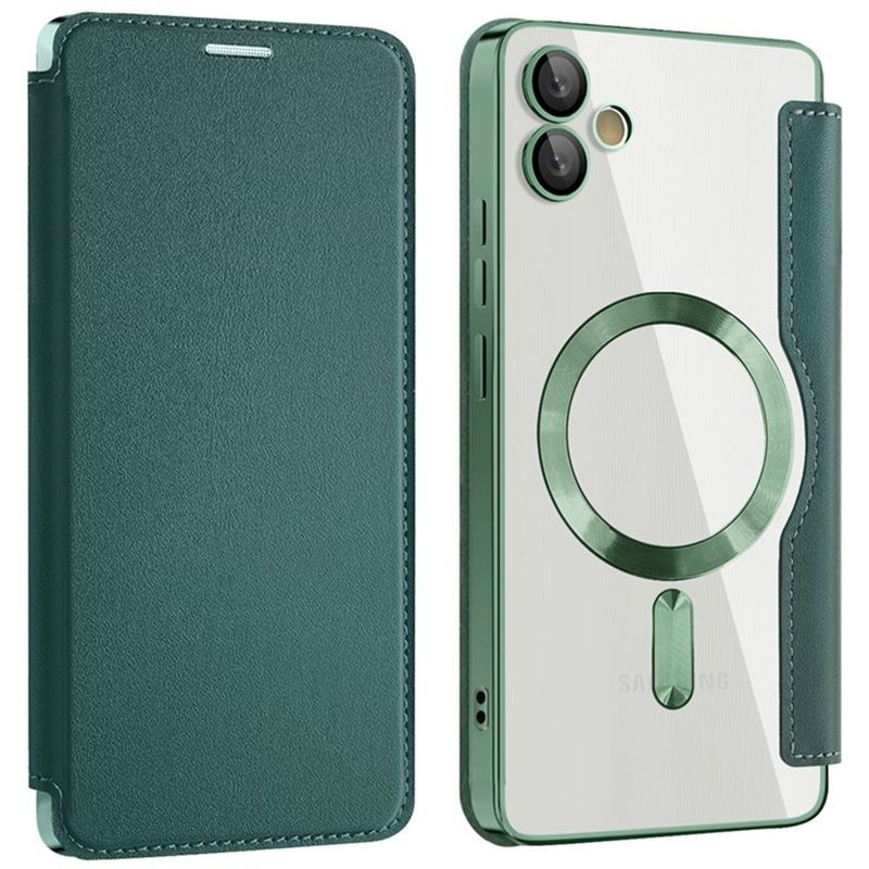 Laptop, Telefoane si Tablete - Telefoane mobile si accesorii - Accesorii Telefoane - Huse telefoane - Husa pentru Samsung Galaxy A05 - Techsuit SmartMag Book Case - Verde - Infinity.ro