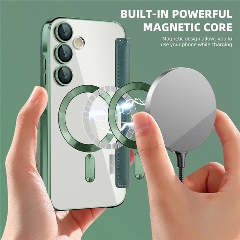Laptop, Telefoane si Tablete - Telefoane mobile si accesorii - Accesorii Telefoane - Huse telefoane - Husa pentru Samsung Galaxy A35 5G - Techsuit SmartMag Book Case - Verde - Infinity.ro