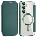 Laptop, Telefoane si Tablete - Telefoane mobile si accesorii - Accesorii Telefoane - Huse telefoane - Husa pentru Samsung Galaxy A35 5G - Techsuit SmartMag Book Case - Verde - Infinity.ro