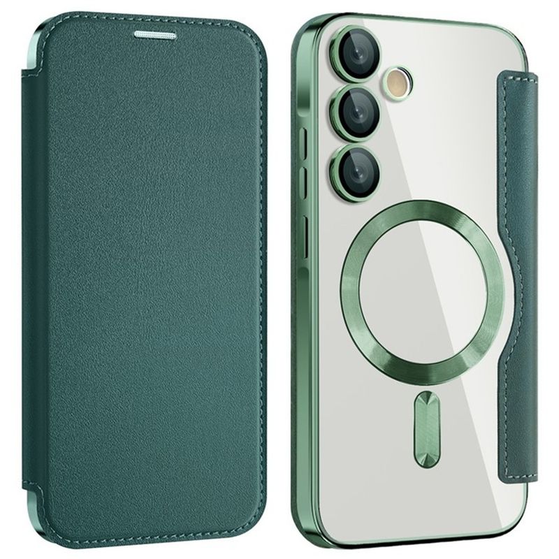 Laptop, Telefoane si Tablete - Telefoane mobile si accesorii - Accesorii Telefoane - Huse telefoane - Husa pentru Samsung Galaxy A35 5G - Techsuit SmartMag Book Case - Verde - Infinity.ro