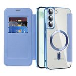 Laptop, Telefoane si Tablete - Telefoane mobile si accesorii - Accesorii Telefoane - Huse telefoane - Husa pentru Samsung Galaxy S22 Plus 5G - Techsuit SmartMag Book Case - Albastru deschis - Infinity.ro