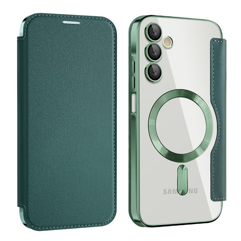 Laptop, Telefoane si Tablete - Telefoane mobile si accesorii - Accesorii Telefoane - Huse telefoane - Husa pentru Samsung Galaxy A15 4G / A15 5G - Techsuit SmartMag Book Case - Verde - Infinity.ro