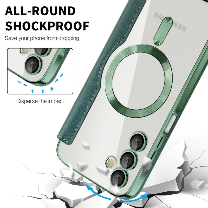Laptop, Telefoane si Tablete - Telefoane mobile si accesorii - Accesorii Telefoane - Huse telefoane - Husa pentru Samsung Galaxy A15 4G / A15 5G - Techsuit SmartMag Book Case - Verde - Infinity.ro