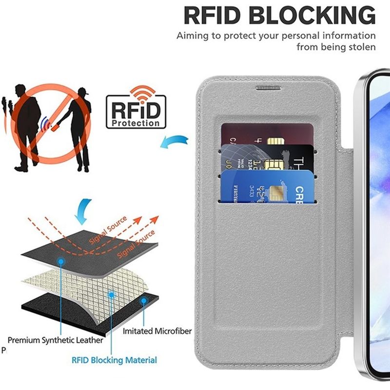 Laptop, Telefoane si Tablete - Telefoane mobile si accesorii - Accesorii Telefoane - Huse telefoane - Husa pentru Samsung Galaxy A55 5G - Techsuit SmartMag Book Case - Gri - Infinity.ro
