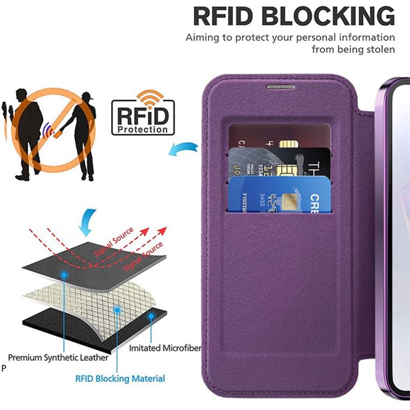 Laptop, Telefoane si Tablete - Telefoane mobile si accesorii - Accesorii Telefoane - Huse telefoane - Husa pentru Samsung Galaxy A36 5G - Techsuit SmartMag Book Case - Mov - Infinity.ro