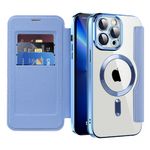 Laptop, Telefoane si Tablete - Telefoane mobile si accesorii - Accesorii Telefoane - Huse telefoane - Husa pentru iPhone 13 Pro Max - Techsuit SmartMag Book Case - Albastru deschis - Infinity.ro