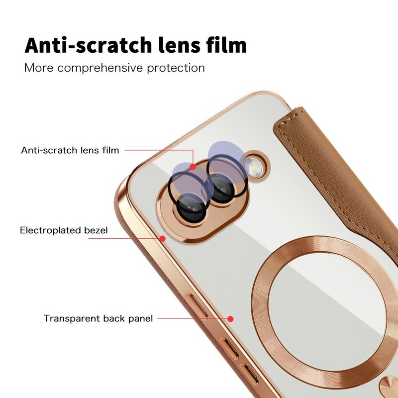 Laptop, Telefoane si Tablete - Telefoane mobile si accesorii - Accesorii Telefoane - Huse telefoane - Husa pentru Google Pixel 9a - Techsuit SmartMag Book Case - Maro - Infinity.ro
