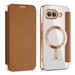 Laptop, Telefoane si Tablete - Telefoane mobile si accesorii - Accesorii Telefoane - Huse telefoane - Husa pentru Google Pixel 9a - Techsuit SmartMag Book Case - Maro - Infinity.ro