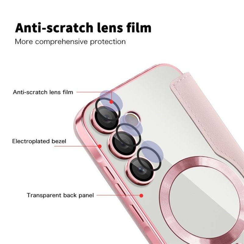 Laptop, Telefoane si Tablete - Telefoane mobile si accesorii - Accesorii Telefoane - Huse telefoane - Husa pentru Samsung Galaxy A55 5G - Techsuit SmartMag Book Case - Roz - Infinity.ro