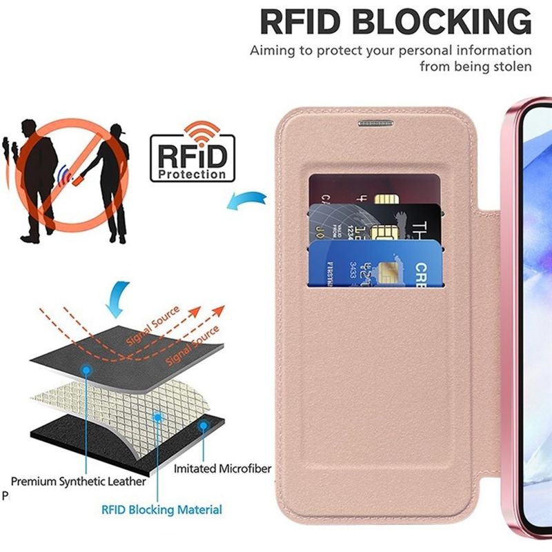 Laptop, Telefoane si Tablete - Telefoane mobile si accesorii - Accesorii Telefoane - Huse telefoane - Husa pentru Samsung Galaxy A55 5G - Techsuit SmartMag Book Case - Roz - Infinity.ro