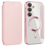 Laptop, Telefoane si Tablete - Telefoane mobile si accesorii - Accesorii Telefoane - Huse telefoane - Husa pentru Samsung Galaxy A55 5G - Techsuit SmartMag Book Case - Roz - Infinity.ro