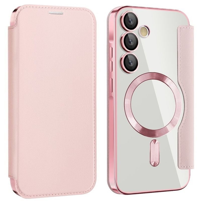 Laptop, Telefoane si Tablete - Telefoane mobile si accesorii - Accesorii Telefoane - Huse telefoane - Husa pentru Samsung Galaxy A55 5G - Techsuit SmartMag Book Case - Roz - Infinity.ro