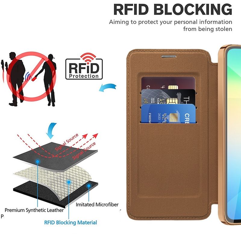 Laptop, Telefoane si Tablete - Telefoane mobile si accesorii - Accesorii Telefoane - Huse telefoane - Husa pentru Samsung Galaxy A06 - Techsuit SmartMag Book Case - Maro - Infinity.ro