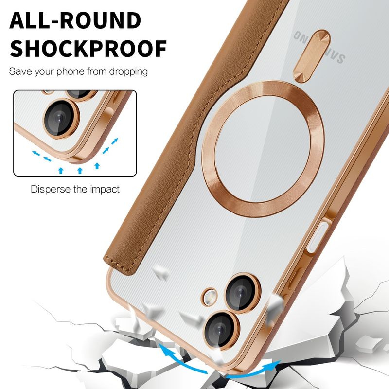 Laptop, Telefoane si Tablete - Telefoane mobile si accesorii - Accesorii Telefoane - Huse telefoane - Husa pentru Samsung Galaxy A06 - Techsuit SmartMag Book Case - Maro - Infinity.ro