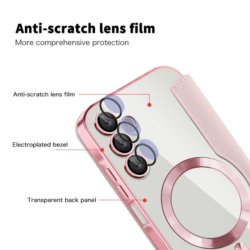 Laptop, Telefoane si Tablete - Telefoane mobile si accesorii - Accesorii Telefoane - Huse telefoane - Husa pentru Samsung Galaxy A15 4G / A15 5G - Techsuit SmartMag Book Case - Roz - Infinity.ro