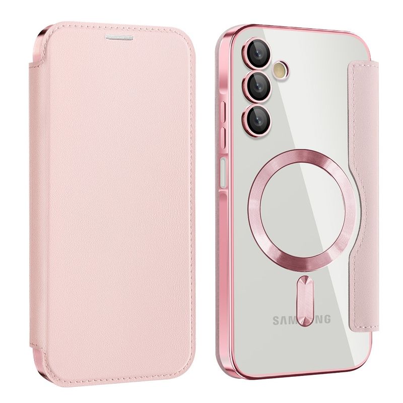 Laptop, Telefoane si Tablete - Telefoane mobile si accesorii - Accesorii Telefoane - Huse telefoane - Husa pentru Samsung Galaxy A15 4G / A15 5G - Techsuit SmartMag Book Case - Roz - Infinity.ro