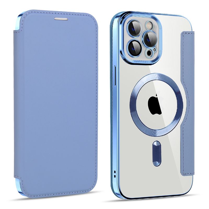 Laptop, Telefoane si Tablete - Telefoane mobile si accesorii - Accesorii Telefoane - Huse telefoane - Husa pentru iPhone 11 Pro Max - Techsuit SmartMag Book Case - Albastru deschis - Infinity.ro