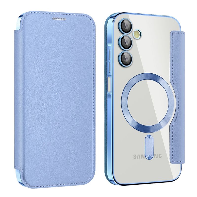 Laptop, Telefoane si Tablete - Telefoane mobile si accesorii - Accesorii Telefoane - Huse telefoane - Husa pentru Samsung Galaxy A15 4G / A15 5G - Techsuit SmartMag Book Case - Albastru deschis - Infinity.ro