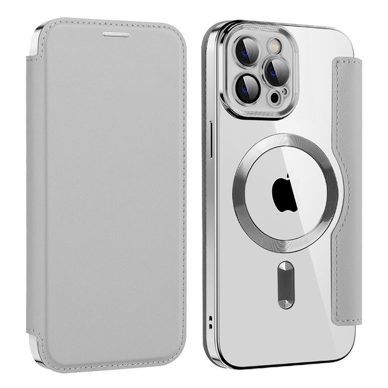 Laptop, Telefoane si Tablete - Telefoane mobile si accesorii - Accesorii Telefoane - Huse telefoane - Husa pentru iPhone 11 Pro Max - Techsuit SmartMag Book Case - Gri - Infinity.ro