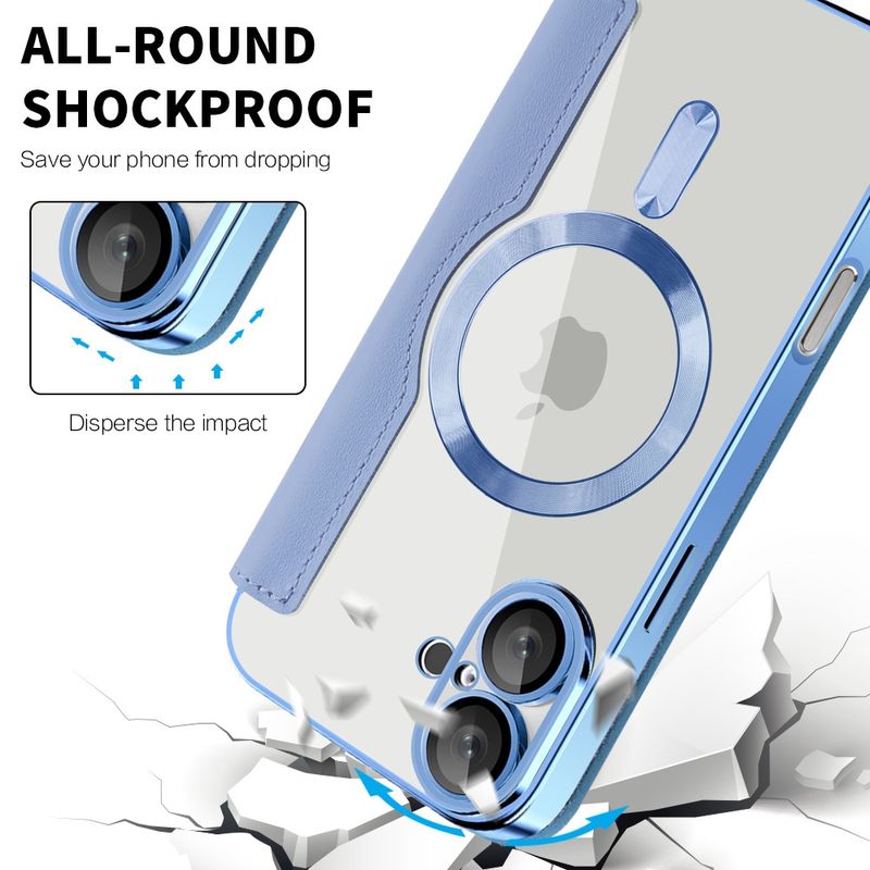 Laptop, Telefoane si Tablete - Telefoane mobile si accesorii - Accesorii Telefoane - Huse telefoane - Husa pentru iPhone 16 Plus - Techsuit SmartMag Book Case - Albastru deschis - Infinity.ro